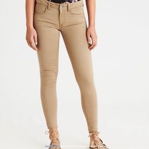 American Eagle Super Super Stretch Khaki Jegging Sz 2